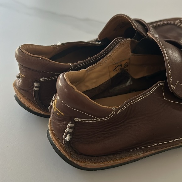 Genuine Leather Loafer Moccasin Driving Shoe Slip On low casual dress brown - Picture 6 of 8